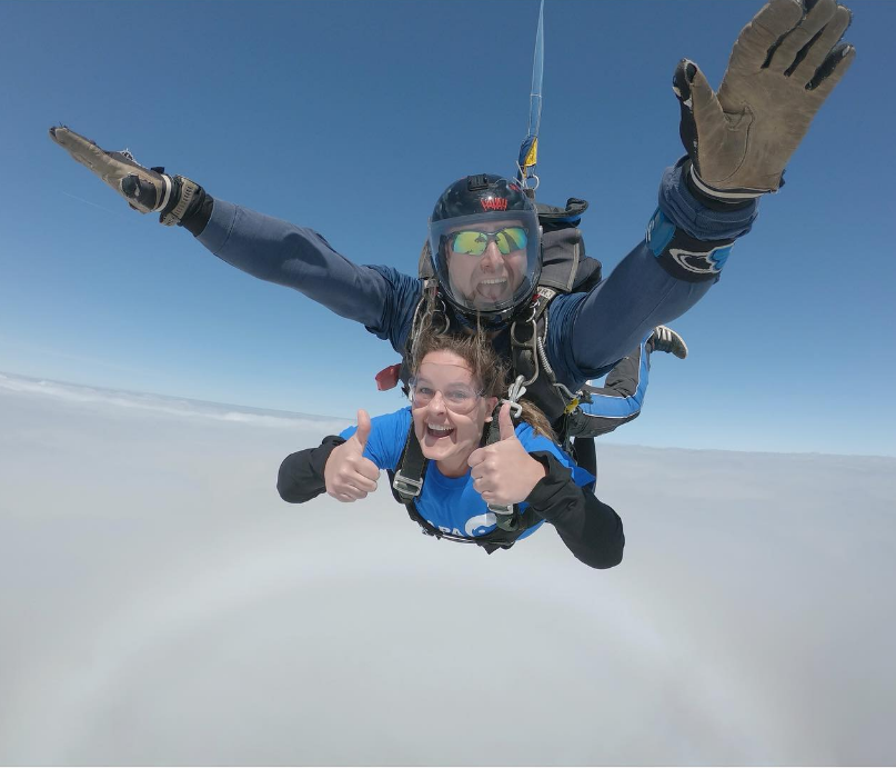 Fundraising sky dive