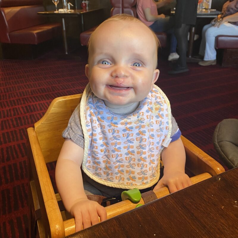 Albie recovered from his operation