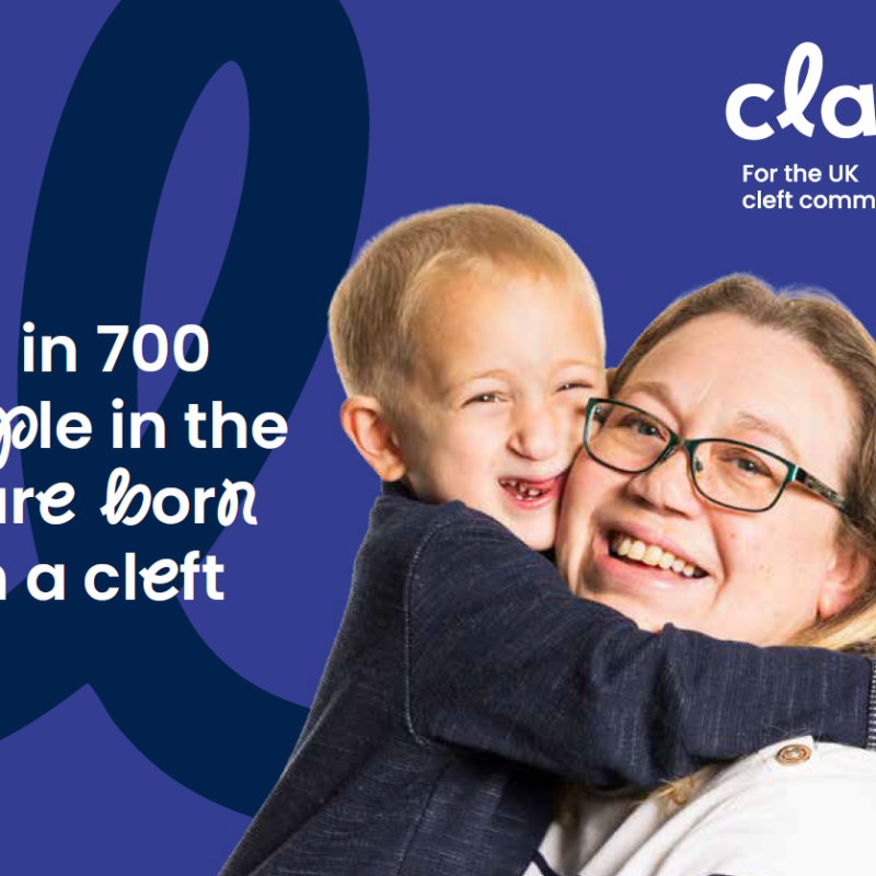 A5 Postcard: 'About cleft' front